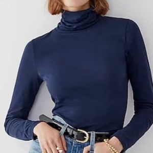 NWT Jcrew Navy Blue Tissue Turtleneck